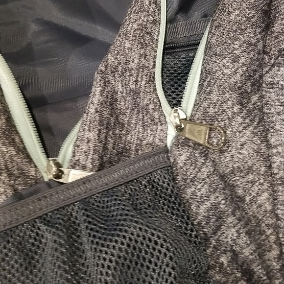 Adidas grey and teal multi pocket backpack w/side mesh beverage holder unisex - Picture 10 of 11